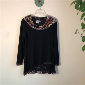 Parsley & Sage cowl neck asymmetric tunic small